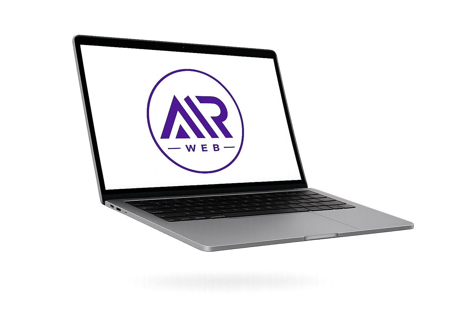 Notebook apresentando um site desenvolvido pela AMRWEB